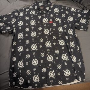 DIXXON "The Candle" Black and White Party Shirt Mens XL